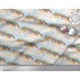 thumbnail image 2 of Soimoi Blue Heavy Canvas Fabric House & Landscape Nature Printed Fabric 1 Yard 58 Inch Wide, 2 of 5