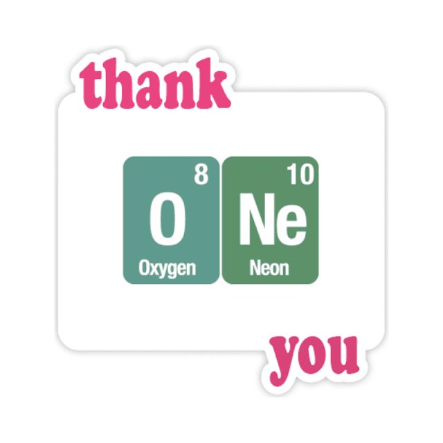 checal Élément science Merci Autocollants Citation Reconnaissante