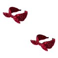thumbnail image 3 of Baohd Style avec des Femmes Absorbant la Sueur Accessoires Légers et Durables Bandes de Cheveux Vin Rouge 2Set, 3 of 6