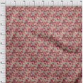 thumbnail image 4 of oneOone Viscose Jersey Red Fabric Abstract Floral Sewing Craft Projects Fabric Prints By Yard 60 Inch Wide, 4 of 5