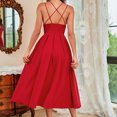 thumbnail image 4 of Gspmoly Robe pour Femmes, Mode Femmes Été Sans Manches Aguichant Décontractée Dos Nu Couleur Unie Robe à Col en V Robes de Cocktail pour Femmes Cadeaux de Vacances, 4 of 9