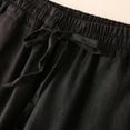 thumbnail image 4 of VEKDONE Womens Cotton Linen Long Pants Black L, 4 of 6