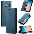 thumbnail image 1 of KOMI Wallet Case for Samsung Galaxy S10e, Premium PU Leather Case Vintage Matte Wallet Flip Cover [Card Slots] [Magnetic Closure] Stand Function Folio Shockproof Full Protection Blue, 1 of 5