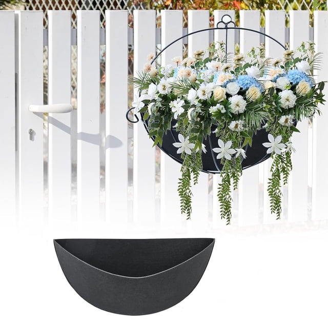 Doublures Réutilisables Demi-Rondes pour Paniers à Fleurs - Lot de 3 Rembourrage en Tissu Respirant pour Pots de Fenêtre, Boîtes et Jardinières
