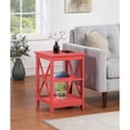 thumbnail image 1 of Convenience Concepts Oxford Table d'Appoint avec Étagères, Fini Bois Rose Corail, 1 of 6