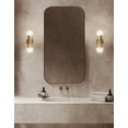 thumbnail image 2 of Dainolite Fortuna Modern 2 Light Incandescent Matte Black Polished Chrome Wall Sconce, 2 of 3