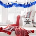thumbnail image 4 of XYAIYT 6 Pack Pinstripe Pull Flower Ribbon Christmas Tree Christmas Decorations Plastic Reusable Suit Trees Mantels Doorways Parties Weddings Creates Memorable Holiday Ambiance 78.7In Blue, 4 of 6