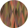 thumbnail image 1 of Ahgly Company Tapis d'Intérieur Ronds Transitionnels Brun Pâle Lavables à la Machine, 3 Pieds Rond, 1 of 7
