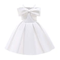 thumbnail image 1 of PMVFHDE Robe 4t Filles Robe Élégante Épaules Dénudées Ligne A Décontractée Fête Robes Blanc, 2-3 Ans, 1 of 6