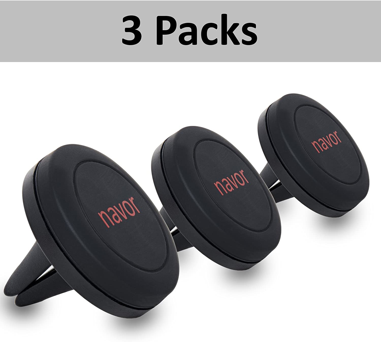 Navor Support Magnétique de Voiture pour Ventilation Universel, pour Téléphones Cellulaires et Mini Tablettes avec Swift-Snap Rapide