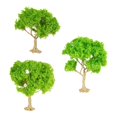 thumbnail image 3 of Bunblic 3 Pieces Mini Landscape Tree Model Trees DIY Crafts Railway Train Railroad Layout Diorama Tree Building Model Miniature Trees green trees, 3 of 8