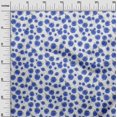 thumbnail image 3 of oneOone Polyester Spandex Medium Blue Fabric Florals Craft Projects Decor Fabric Printed By The Yard 56 Inch Wide, 3 of 4