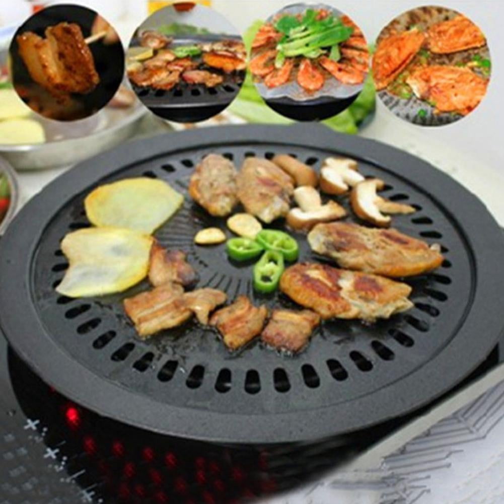 Qiilu BBQ Grill Rack Barbeque Kitchen Barbecue Pan Indoor Outdoor Nonstick Roasting Trays Tool , Grill Pan, BBQ Roasting Trays