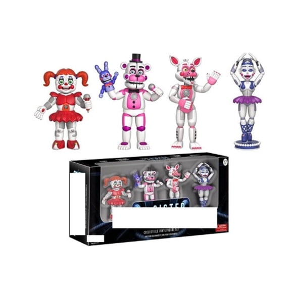Five Nights at Freddy's Funtime Foxy Articulated Action Figure,Five Nights at Freddy's FNAF Articulated Action Figure Birthday Xmas Gift,4PCS