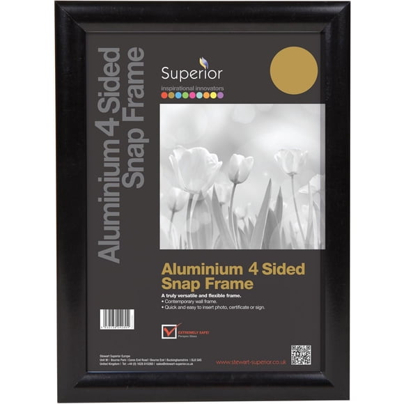 SECO Snap Poster Frame Case, 36 x 48 Inches, Black