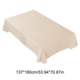 thumbnail image 3 of Plastic Tablecloth Waterproof Oil Resistant, ZZkhGO Wipeable Checkered Table Cover, Extra Large 54x71 Inch PVC Picnic Mat for Outdoor Camping Dining, Brown, 3 of 6