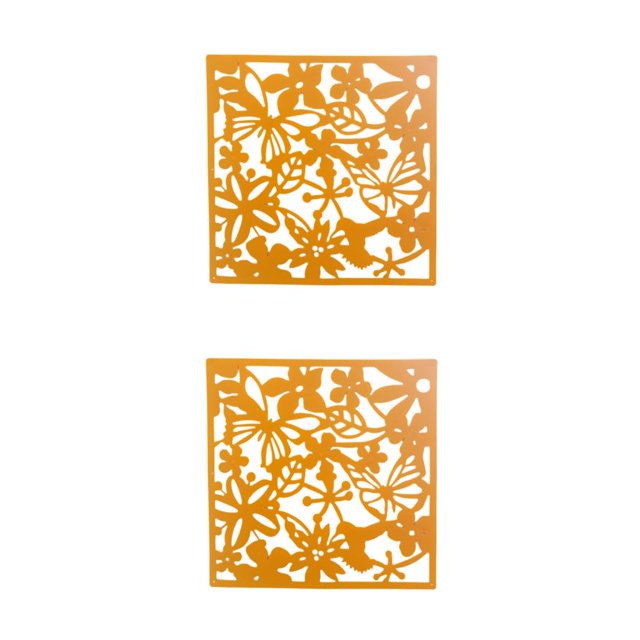 kurtrusly 4pcs Hanging Divider Screens Panel Decorative Room Separator For Hotel And Home Modern Lightweight And Durable PVC Yellow Butterflies 2Set