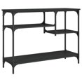 thumbnail image 4 of vidaXL Table Console avec Étagères Noir 100x35x75 cm, 4 of 5