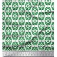 thumbnail image 1 of Soimoi Cotton Duck Fabric Ogee Damask Print Sewing Fabric Yard 56 Inch Wide, 1 of 5