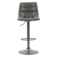 thumbnail image 4 of CorLiving Palmer Square Tufted Curved Adjustable Height Indoor Barstools, Grey (Set of 2), 4 of 9