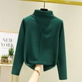 thumbnail image 1 of XZNGL Womens German Velvet Double-sided Velvet Bottom Sweater With Half High Collar And Self Heating Inner Layer For Warmth. Long Sleeved And Thickened Top, 1 of 1