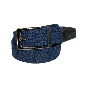 CTM®  Elastic Braided Stretch Belt with Silver Buckle (Men's)