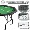 thumbnail image 4 of Professional Poker Tables - 8-Player Poker Table,Foldable & Portable Design with Collapsible Legs & Cup Holders | Ideal for Texas, 4 of 8