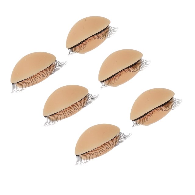 3 Pairs Removable Eyelids With Lashes, Replaced Eyelid Silicone Mannequin Eyelids, Mannequin Head Replacement Eyelids, Makeup Training Eyelashes Extensions Replaceable