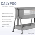 thumbnail image 3 of Dream On Me Calypso Portable Bassinet With Wheels, Gray, 3 of 7