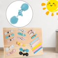 thumbnail image 3 of Busy Board Montessori Toys Coat Button Basic Motor Skill Travel Toys Learning blue buckle, 3 of 7