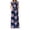Blue, variant on Women’s Casual Floral Short Sleeve Loose Plain Long Maxi Dress With Pockets