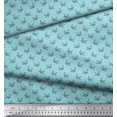 thumbnail image 2 of Soimoi Georgette Viscose Fabric Paper Craft Bird Small Printed Craft Fabric by The Yard 42 Inch Wide, 2 of 3