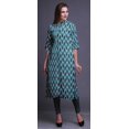 thumbnail image 4 of Bimba Tuniques Droites pour Femmes Kurti Longue Imprimée Robe Décontractée Petite, 4 of 6