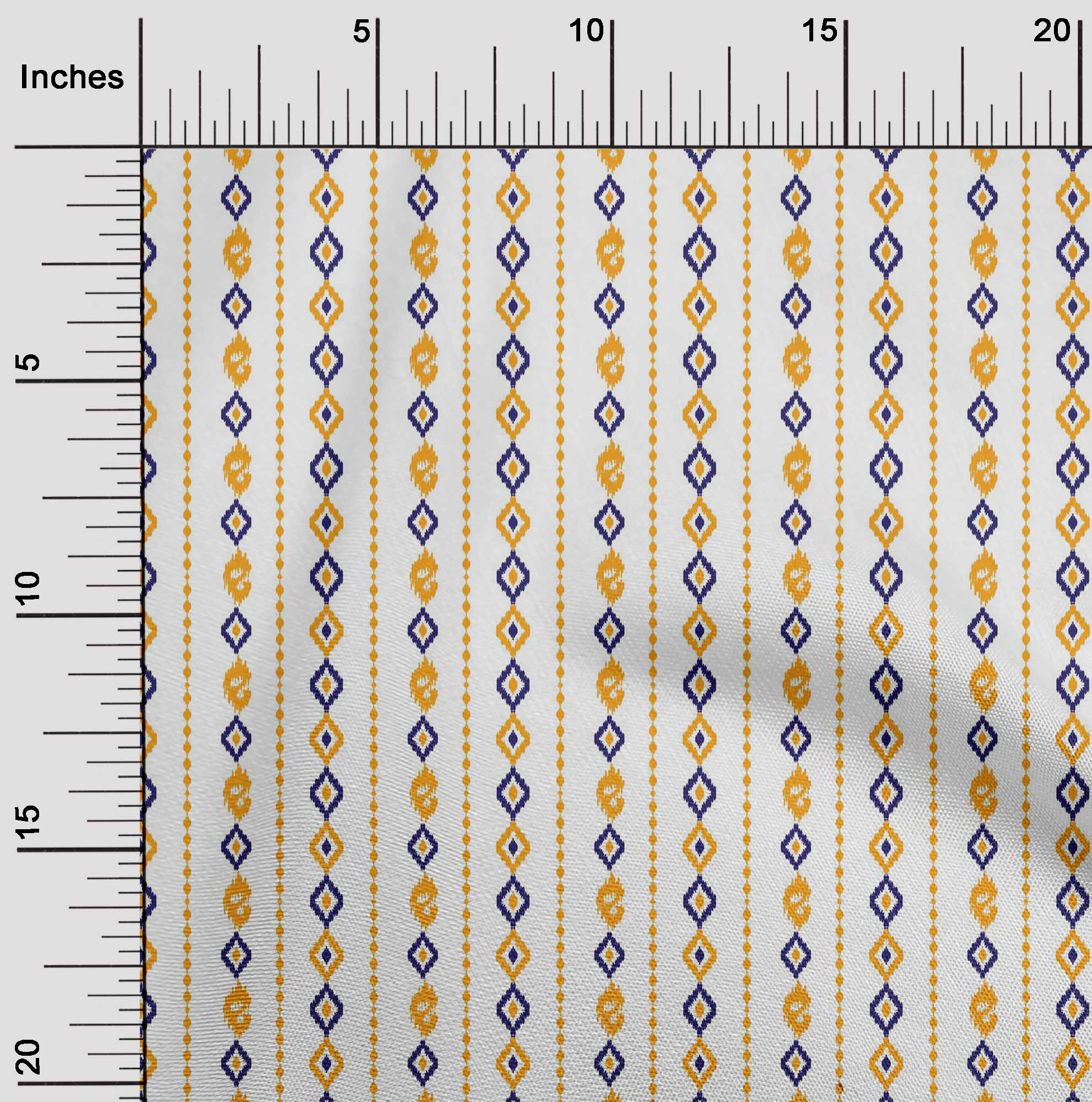 oneOone Cotton Flex Fabric Stripe & Geometric Ikat Decor Fabric Printed BTY 40 Inch Wide