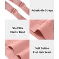 thumbnail image 4 of Charmo Women's Basic Cami Adjustable Spaghetti Strap Built in Bra Tank Top 2 Pack, 4 of 7