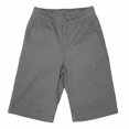 thumbnail image 1 of Bienzoe Boy's School Uniforms Flat Front Bermuda Shorts Grey 6, 1 of 2