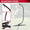 thumbnail image 4 of Support de Chaise Hamac en Acier Robuste C Support de Chaise pour Extérieur Intérieur Balançoire de Porche Chaise Suspendue Rotation à 360 Degrés Capacité de 330 Lb Noir (Support Seulement), 4 of 9