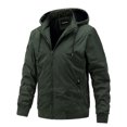 thumbnail image 2 of IROINNID Veste Extérieure pour Hommes Offres Ample Tactique Zip Imperméable Coupe-Vent Randonnée Veste à Capuche, Vert Olive, 2 of 4