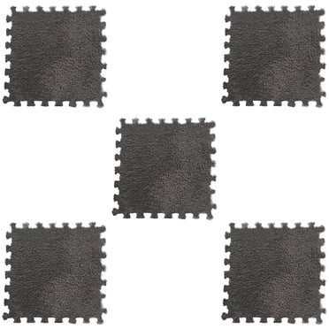 Agiferg 5 Pcs Tapis Écologique en Velours de Polyester Carré de 11,81 Po, Casse-Tête, en 14 Couleurs