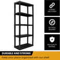 thumbnail image 4 of Hyper Tough Garage Shelving Unit Heavy Duty 5-Tier 75"H x 30"W x 14"D 2-Pack, Black 450 lbs Total Capacity, 4 of 6