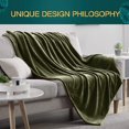 thumbnail image 3 of IGUOHAO Fleece Blanket (King Size 108x90 Olive Green) Plush Fuzzy Lightweight Throw, Super Soft Microfiber Flannel Nap Blankets for Couch, Bed, Sofa Ultra Luxurious Warm and Cozy for All Seasons, 3 of 9