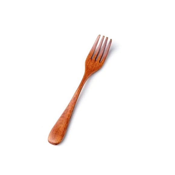 HLONK Non Scratch Natural Tea Coffee Kitchen Teaspoon For Soup Cooking Coffee Spoon Fork Stirring Spoon Wooden Spoon