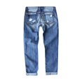 thumbnail image 3 of WILLBEST Pantalons pour Femmes Imprimé Flocon de Neige de Noël Jeans Droits Taille Mi-Haute Cargo Extensible pour Femmes, 3 of 6
