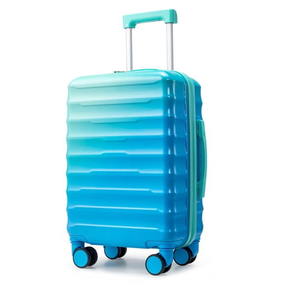 Ktaxon 20” Hardside Spinner Luggage with TSA Lock, Lightweight Durable Suitcase for Travel, Green Blue