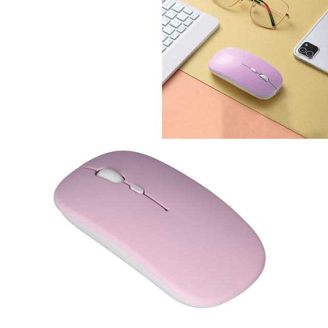 ANGGREK Cordless Mouse, Rechargeable Mute Dual‑Mode 2.4G Portable Three‑Level DPI Adjustable Computer Mouse Wireless For Men For Computer For Women For Laptop