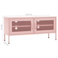 thumbnail image 4 of vidaXL Meuble TV - Acier Rose, 105x35x50 cm, 4 of 5