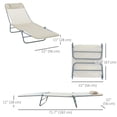 thumbnail image 3 of Outsunny Adjustable Garden Lounger, 3 of 10