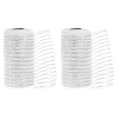 thumbnail image 1 of Unique Bargains 2pcs Decorative Mesh, 5.9in x 10 Yard Mesh Ribbon Roll Foil Metallic for Christmas Tree Decoration, Silver, 1 of 6
