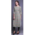thumbnail image 4 of Bimba Kurtis Droits Imprimés pour Femmes Kurta à Manches 3/4 Tunique d'Été Robe, 4 of 6