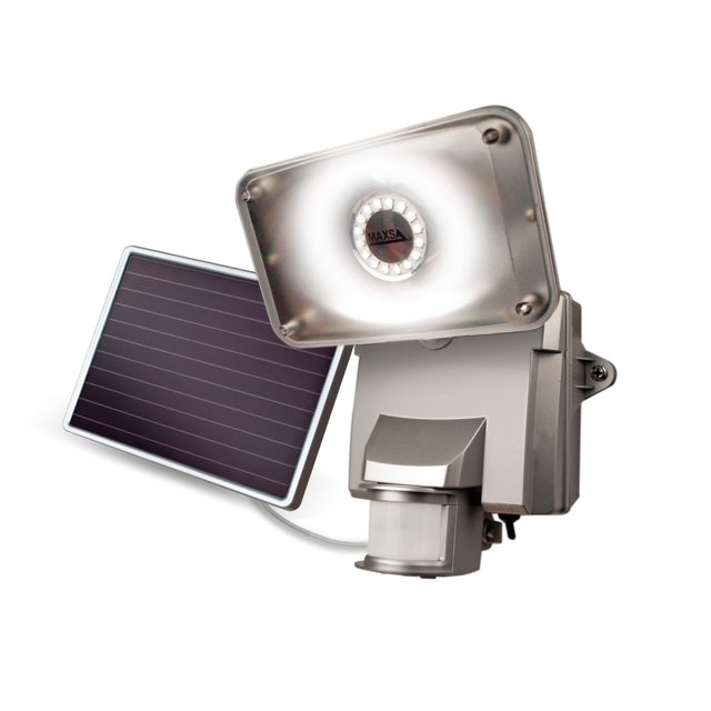 Maxsa 44640 Lumière de Sécurité Solaire Activée par Mouvement Argentée